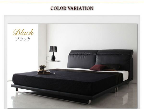 スーパSALE10倍＆4時間限定10％OFF リクライニング機能付き・モダンデザインローベッド スタンダードボンネルコイル マットレス付き ダブル