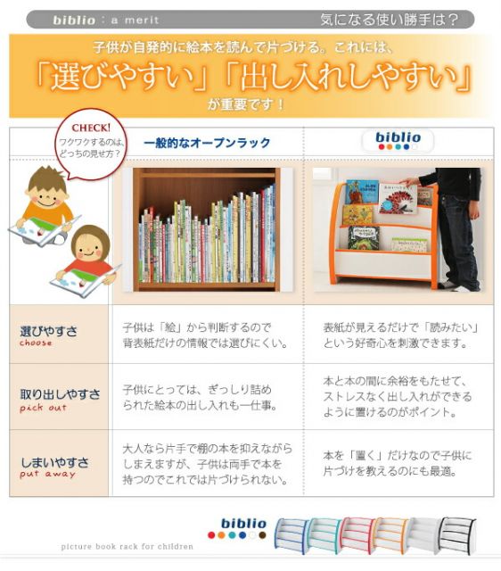 スーパSALE10倍＆4時間限定10％OFF 子供用収納 ソフト素材キッズファニチャーシリーズ 絵本ラック biblio ビブリオ スリムタイプ