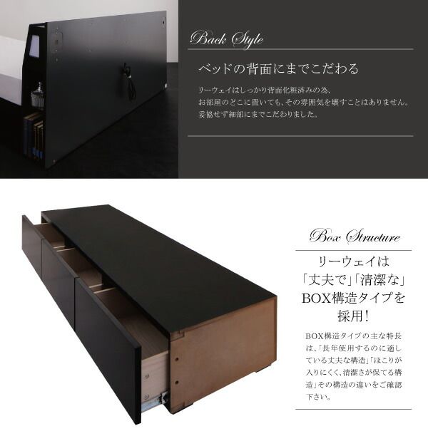 スーパSALE10倍＆4時間限定10％OFF モダンデザイン・キングサイズ収納ベッド ベッドフレームのみ キング(K×1)
