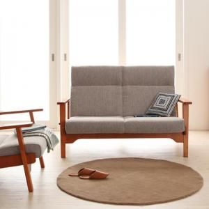 スーパSALE10倍＆4時間限定10％OFF 木肘デザインソファ ハイバックリクライニング木肘ソファ ソファ 2P