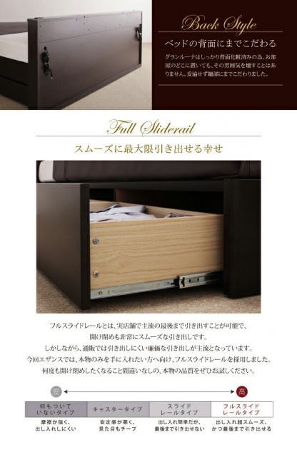 スーパSALE10倍＆4時間限定10％OFF モダンデザイン・大型サイズチェストベッド スタンダードボンネルコイルマットレス付き クイーン(Q×1）