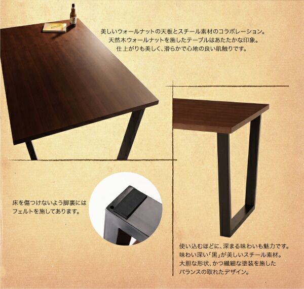 スーパSALE10倍＆4時間限定10％OFF アメリカンヴィンテージデザイン リビングダイニングセット ダブルシックス 4人 4点セット(テーブル+ソファ1脚+アームソファ1脚+チェア1脚) 左アーム W150