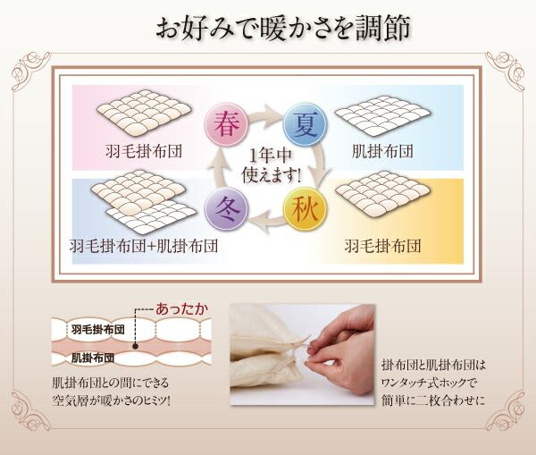 スーパSALE10倍＆4時間限定10％OFF MITAS寝具SELECT 極厚布団 ポーランド産ダック90% ロイヤルゴールドラベル羽毛布団8点セット プレミアム敷布団 ボリュームタイプ セミダブル8点セット