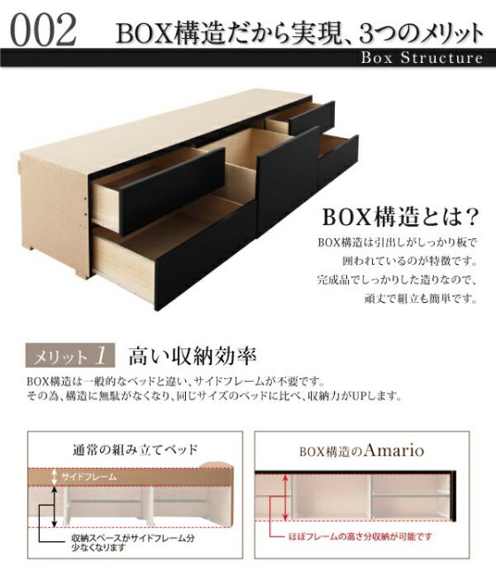 スーパSALE10倍＆4時間限定10％OFF お客様組立 棚・コンセント付き_大容量チェストベッド マルチラススーパースプリングマットレス付き セミダブル
