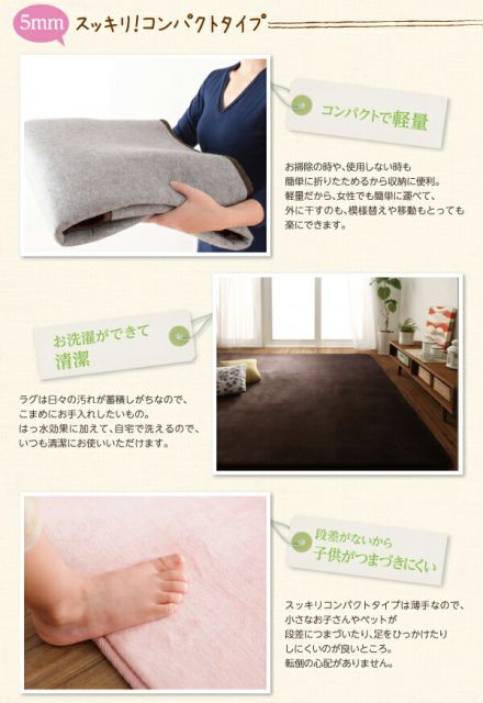 スーパSALE10倍＆4時間限定10％OFF ラグ 厚みが選べる！ はっ水ラグ 厚さ18mm 130×185cm