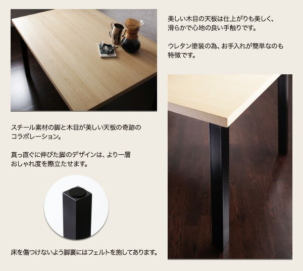 スーパSALE10倍＆4時間限定10％OFF ダイニングセット（テーブル&ソファ） モダンカフェ風リビングダイニングセット 3人 3点セット(テーブル+ソファ1脚+アームソファ1脚) 右アーム W150