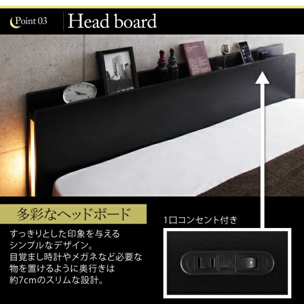 スーパSALE10倍＆4時間限定10％OFF スリムモダンライト付きフロアベッド 羊毛入りゼルトスプリング マットレス付き セミダブル