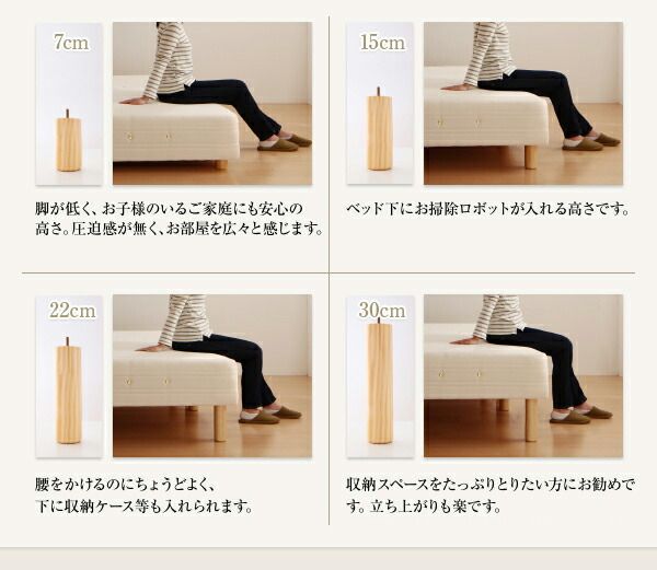 スーパSALE10倍＆4時間限定10％OFF 日本製ポケットコイルマットレスベッド マットレスベッド グランドタイプ クイーン 脚7cm