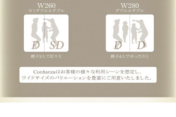 スーパSALE10倍＆4時間限定10％OFF 家族で寝られるホテル風モダンデザインベッド ボンネルコイルマットレス付き ワイドK220(S+SD)