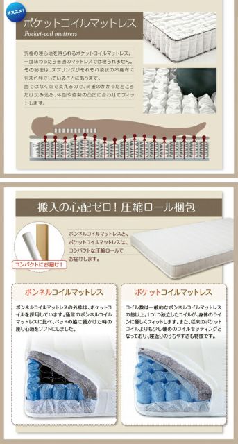 スーパSALE10倍＆4時間限定10％OFF 家族で寝られるホテル風モダンデザインベッド ボンネルコイルマットレス付き ワイドK220(S+SD)