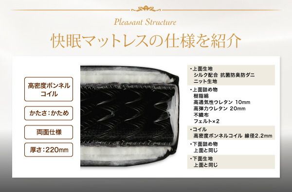 スーパSALE10倍＆4時間限定10％OFF MITAS寝具SELECT 日本人技術者設計 超快眠 マットレス 抗菌防臭防ダニ ホテルプレミアム ボンネルコイル硬さ：かため ダブル