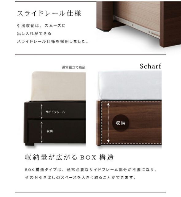 スーパSALE10倍＆4時間限定10％OFF 棚・コンセント付きスリムデザイン収納ベッド 羊毛入りゼルトスプリングマットレス付き ダブル