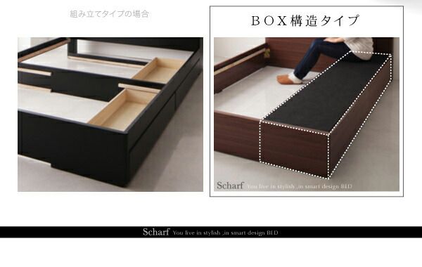 スーパSALE10倍＆4時間限定10％OFF 棚・コンセント付きスリムデザイン収納ベッド 羊毛入りゼルトスプリングマットレス付き ダブル