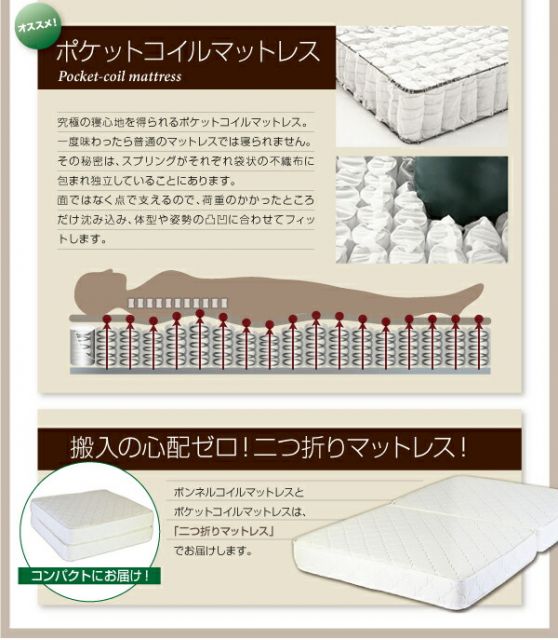 スーパSALE10倍＆4時間限定10％OFF フラップ棚・照明・コンセントつき多機能ベッド  国産ボンネルコイルマットレス付き シングル