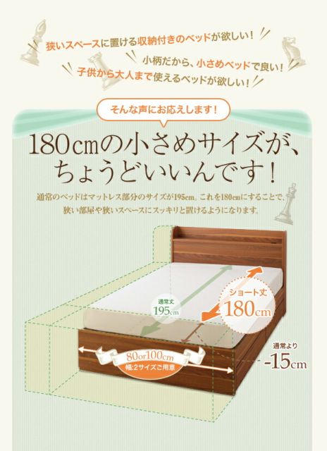 スーパSALE10倍＆4時間限定10％OFF ショート丈 棚・コンセント付き収納ベッド ベッドフレームのみ セミシングル ショート丈