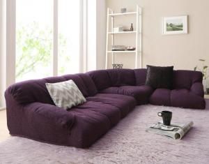 スーパSALE10倍＆4時間限定10％OFF フロアソファ フロアコーナーソファ ロータイプ 右コーナータイプ 1P+2P+コーナー