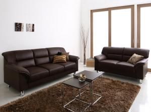 スーパSALE10倍＆4時間限定10％OFF スタンダードソファ デザインソファ シンプルモダンシリーズ BROWN ブラウン ソファ2点セット 2P+3P