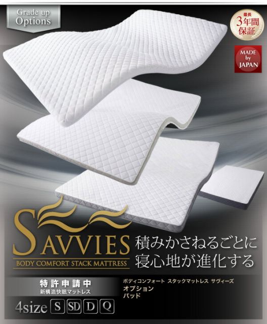 スーパSALE10倍＆4時間限定10％OFF MITAS寝具SELECT 敷き布団 マットレス 寝心地が進化する ボディーコンフォート スタックマットレス オプション 専用オプション PU 体圧分散ウレタンパッド セミダブル