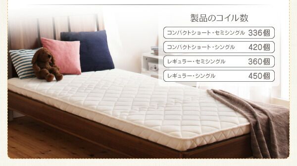 スーパSALE10倍＆4時間限定10％OFF MITAS寝具SELECT 子どもの睡眠環境を考えた 安眠 マットレス 薄型・軽量・高通気 ジュニア ポケットコイル セミシングル ショート丈