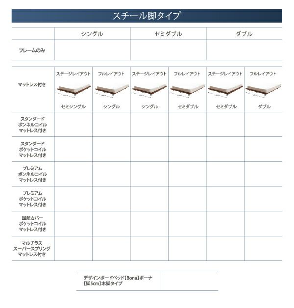 スーパSALE10倍＆4時間限定10％OFF デザインボードベッド マルチラススーパースプリングマットレス付き 木脚タイプ ステージ セミシングル フレーム幅100