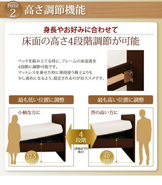 お客様組立 シンプル電動ベッド ウレタンマットレス付き 1モーター シングル