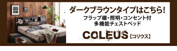スーパSALE10倍＆4時間限定10％OFF フラップ棚・照明・コンセント付多機能チェストベッド 国産ポケットコイルマットレス付き セミダブル
