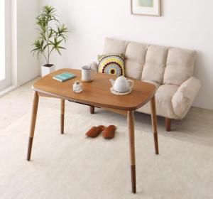 スーパSALE10倍＆4時間限定10％OFF ソファ&テーブルセット 高さが変えられる！ 天然木アルダー材高継脚こたつテーブル＆リクライニングカウチソファセット ソファ＆テーブルセット 2P