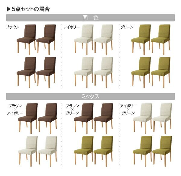 スーパSALE10倍＆4時間限定10％OFF おうちの洗濯機でラクラク洗える！ カバーリングダイニング 4人 5点セット(テーブル+チェア4脚) W120