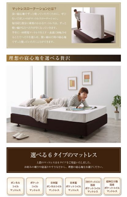 スーパSALE10倍＆4時間限定10％OFF ホテル仕様デザインダブルクッションベッド 超体圧分散国産ポケットコイルマットレス セミダブル
