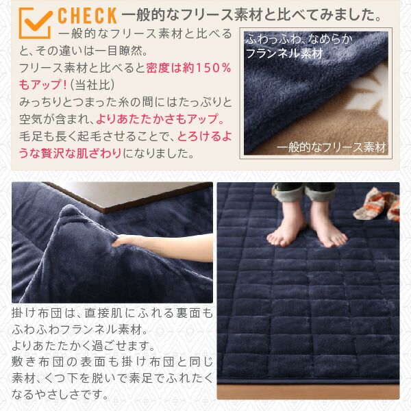 スーパSALE10倍＆4時間限定10％OFF こたつ布団セット お得なセットが選べるザブザブ洗える幾何柄カバー＆防ダニこたつ布団 こたつ布団3点セット(掛・敷布団＋カバー) 5尺長方形(90×150cm)天板対応