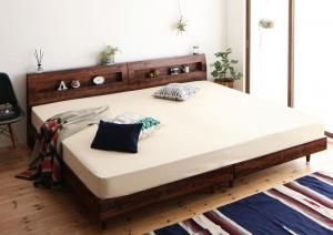 スーパSALE10倍＆4時間限定10％OFF デザインすのこファミリーベッド スタンダードボンネルコイルマットレス付き ワイドK240(SD×2)
