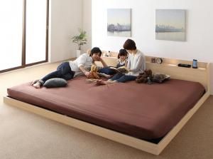 スーパSALE10倍＆4時間限定10％OFF 布団が使えるデザインローベッド スタンダードポケットコイルマットレス付き ワイドK240(SD×2)