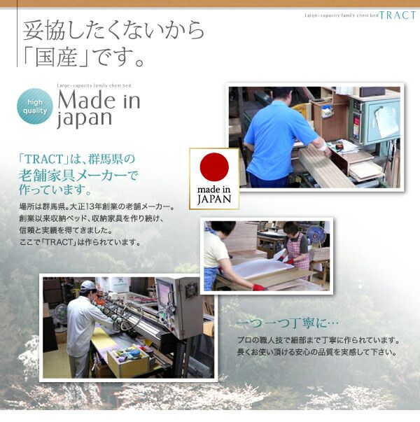スーパSALE10倍＆4時間限定10％OFF お客様組立 大容量収納ファミリーチェストベッド ベッドフレームのみ A+C ワイドK240(SD×2)