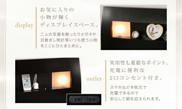 スーパSALE10倍＆4時間限定10％OFF モダンライト・コンセント付きすのこベッド スタンダードボンネルコイルマットレス付き クイーン(SS×2)