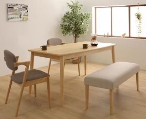 スーパSALE10倍＆4時間限定10％OFF ダイニングセット（テーブル&ベンチ チェア） 北欧スタイルダイニング 4人 4点セット(テーブル+チェア2脚+ベンチ1脚) W150