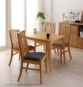 スーパSALE10倍＆4時間限定10％OFF ダイニングセット（テーブル&チェア） 新婚カップル向け ハイバックチェア ダイニング 4人 5点セット(テーブル+チェア4脚) ナチュラル W115