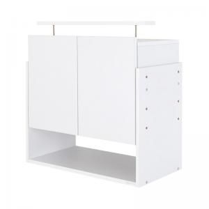 スーパSALE10倍＆4時間限定10％OFF 壁面収納 LED付きコレクションラック ワイド 上置き 高さ61-94 奥行39