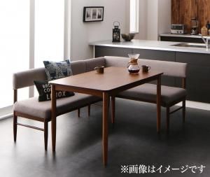 スーパSALE10倍＆4時間限定10％OFF ダイニングセット（テーブル&ソファ） リビングでもダイニングでも使える ソファベンチ 3人 3点セット(テーブル+ソファ1脚+アームソファ1脚) ブラウン W150