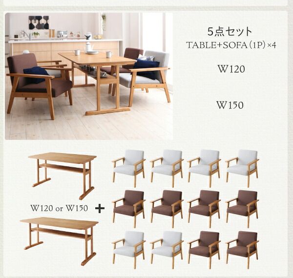 スーパSALE10倍＆4時間限定10％OFF ダイニングテーブル ダイニング  リビングダイニング 棚付きソファダイニングシリーズ ダイニングテーブル単品 W120