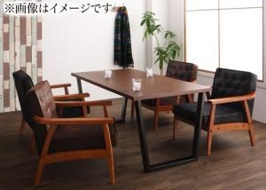 スーパSALE10倍＆4時間限定10％OFF ダイニングセット（テーブル&ソファ） ヴィンテージスタイル ソファダイニングセット 4人 5点セット(テーブル+1Pソファ4脚) W150