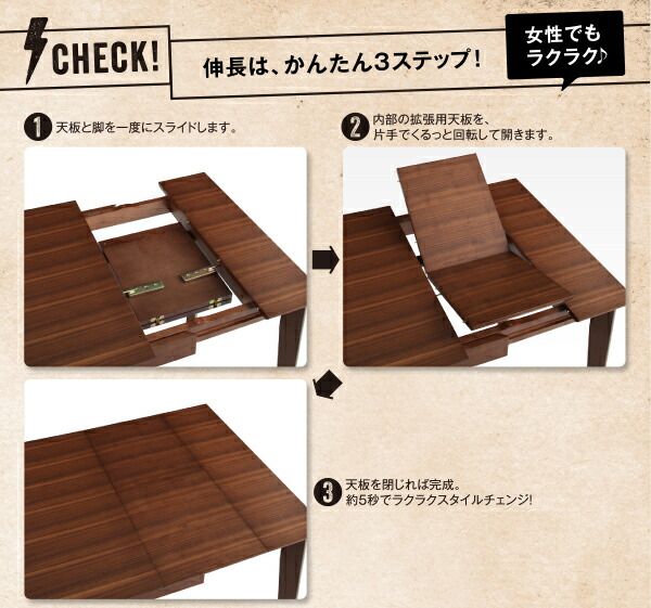スーパSALE10倍＆4時間限定10％OFF ダイニングテーブル 伸縮 収納ラック付 伸縮ダイニングシリーズ 北欧ヴィンテージテイスト ダイニングテーブル単品 W90-120