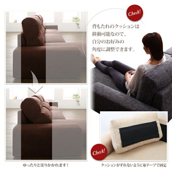 スーパSALE10倍＆4時間限定10％OFF フロアソファ フロアコーナーカウチソファ ソファ＆オットマンセット ハイタイプ 3P