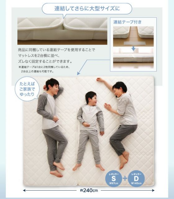 スーパSALE10倍＆4時間限定10％OFF MITAS寝具SELECT マットレス 折りたたみ 折り畳み 収納 来客用 ゲスト ポケットコイル 快眠 敷布団 薄型 軽量 高通気 キング レギュラー丈