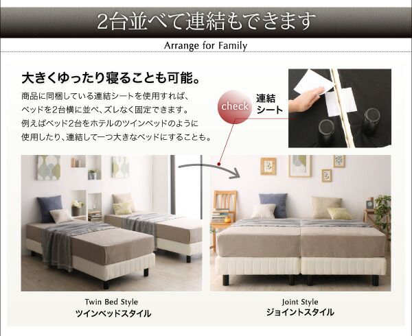 スーパSALE10倍＆4時間限定10％OFF 搬入・組立・簡単 寝心地が選べる ホテルダブルクッション 脚付きマットレスボトムベッド ベッドフレームのみ セミダブル
