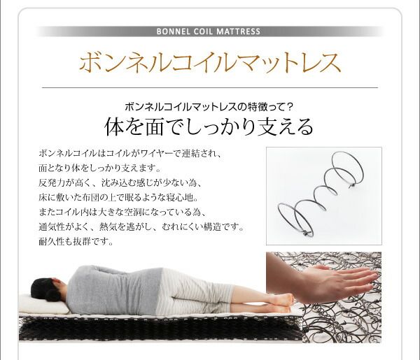 スーパSALE10倍＆4時間限定10％OFF 搬入・組立・簡単 寝心地が選べる ホテルダブルクッション 脚付きマットレスボトムベッド スタンダードボンネルコイルマットレス付き セミシングル