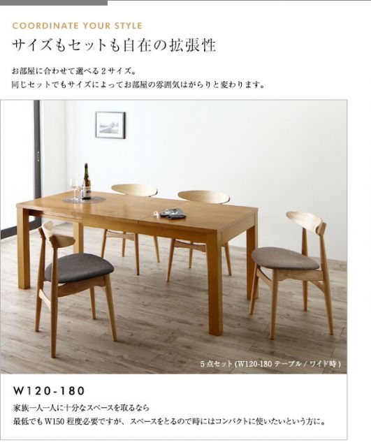 スーパSALE10倍＆4時間限定10％OFF ダイニングテーブル 最大205cm 3段階伸縮 ワイドサイズデザインダイニングシリーズ ダイニングテーブル単品 W145-205