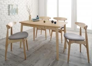 スーパSALE10倍＆4時間限定10％OFF ダイニングセット（テーブル&チェア） 北欧スタイル ダイニング 4人 5点セット(テーブル+チェア4脚) W115