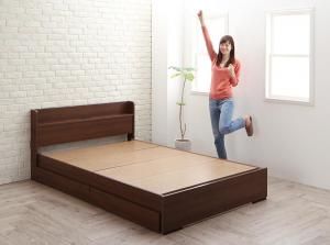 スーパSALE10倍＆4時間限定10％OFF 工具いらずの組み立て・分解簡単収納ベッド ベッドフレームのみ ダブル