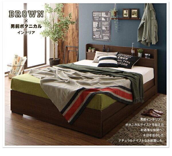 スーパSALE10倍＆4時間限定10％OFF 工具いらずの組み立て・分解簡単収納ベッド 国産ボンネルコイルマットレス付き シングル
