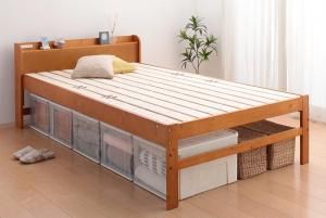 スーパSALE10倍＆4時間限定10％OFF すのこベッド セミダブル セミダブルベッド ベッド すのこ ベット 木製 部屋の中で布団が干せる 高さ調節付き 天然木すのこ ベッドフレームのみ セミダブル
